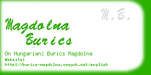 magdolna burics business card